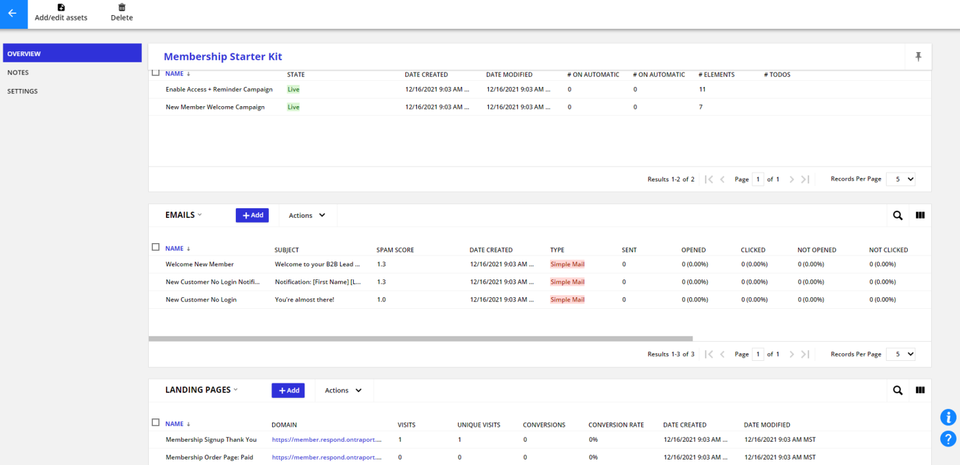 A screenshot of Ontraport, our pick for the best CRM for automating online transactions