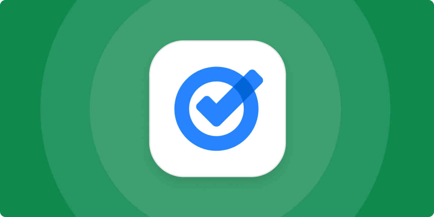 A hero image for Google Tasks app tips with the Google Tasks logo on a green background