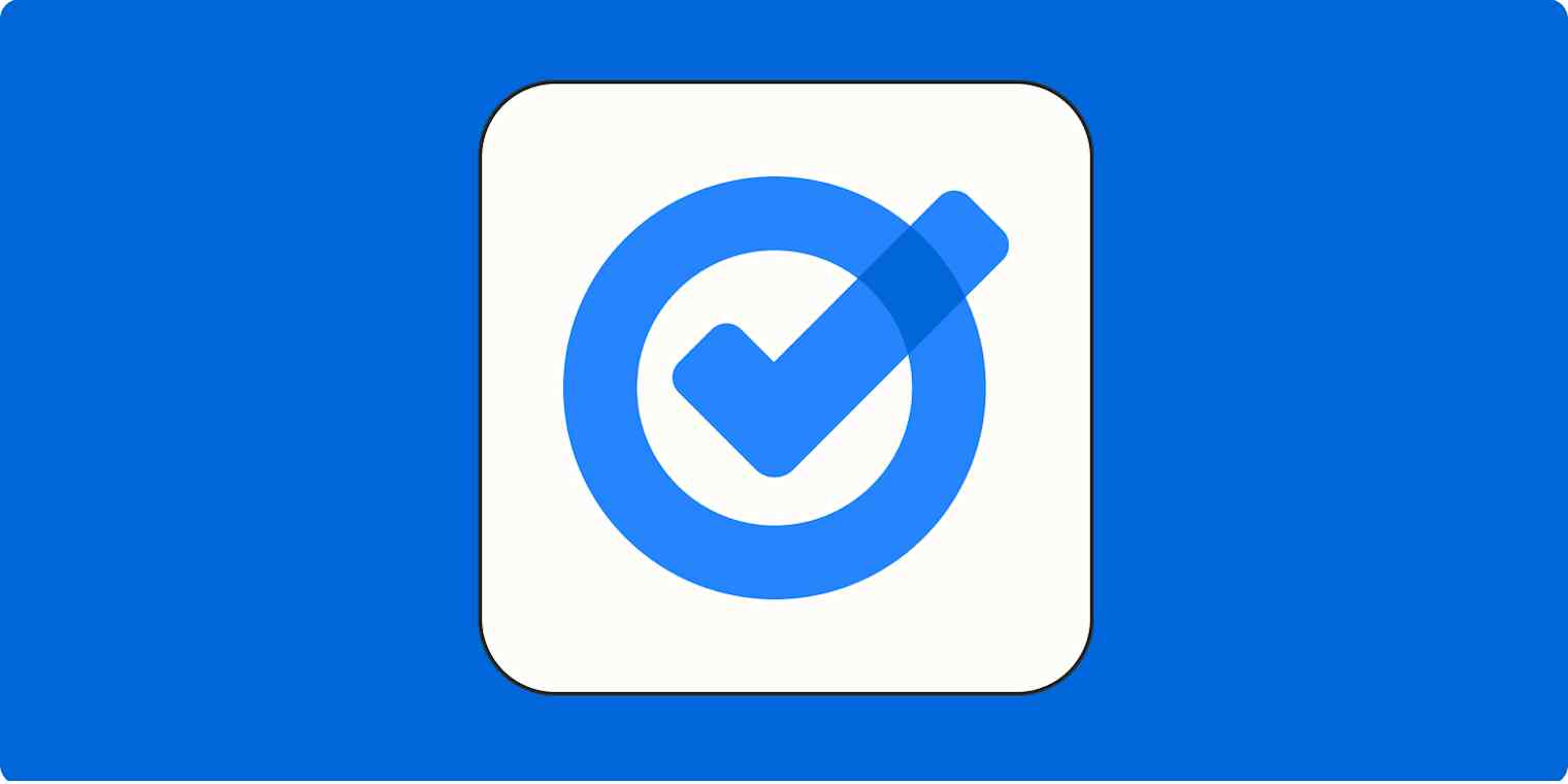 Google Tasks icon, which looks like a blue circle struck with a blue checkmark.
