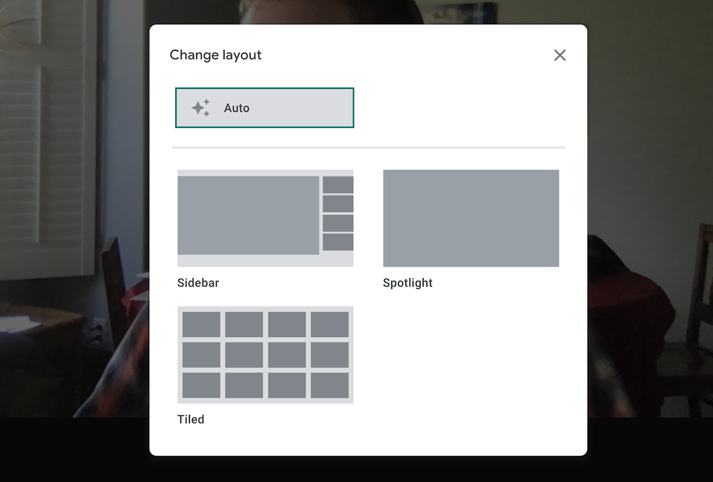 Layout options in Google Meet