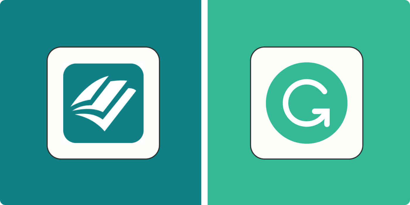 Hero image with the Grammarly and ProWritingAid logos