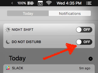 Mac Do Not Disturb mode