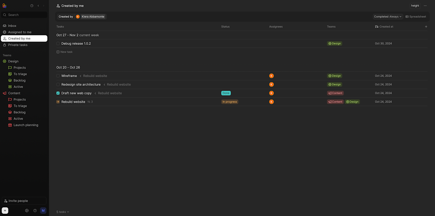 Height, our pick for the best AI project management software