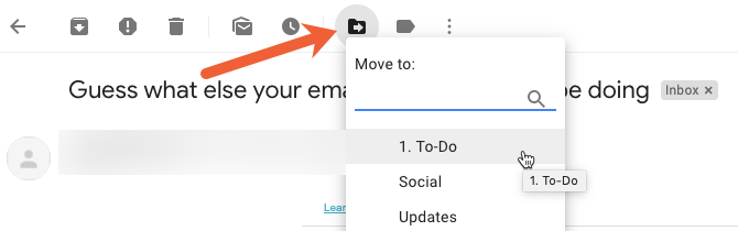 move Gmail email into a folder