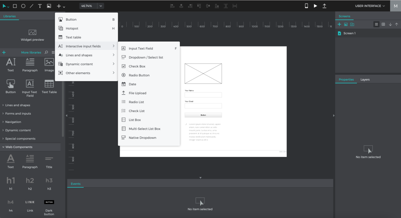 Justinmind, our pick for the best wireframe tool for realistic, interactive wireframes