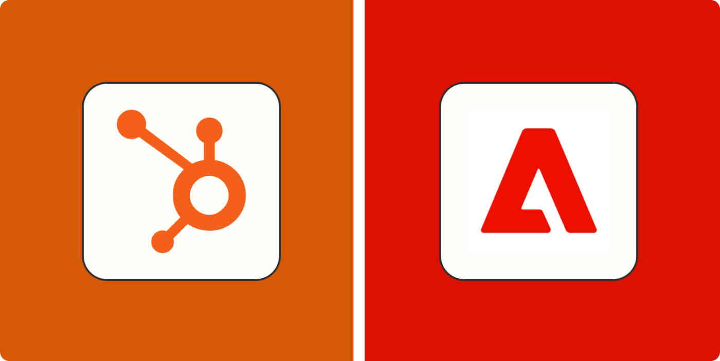 Hero image with the logos of HubSpot and Marketo Engage (Adobe)