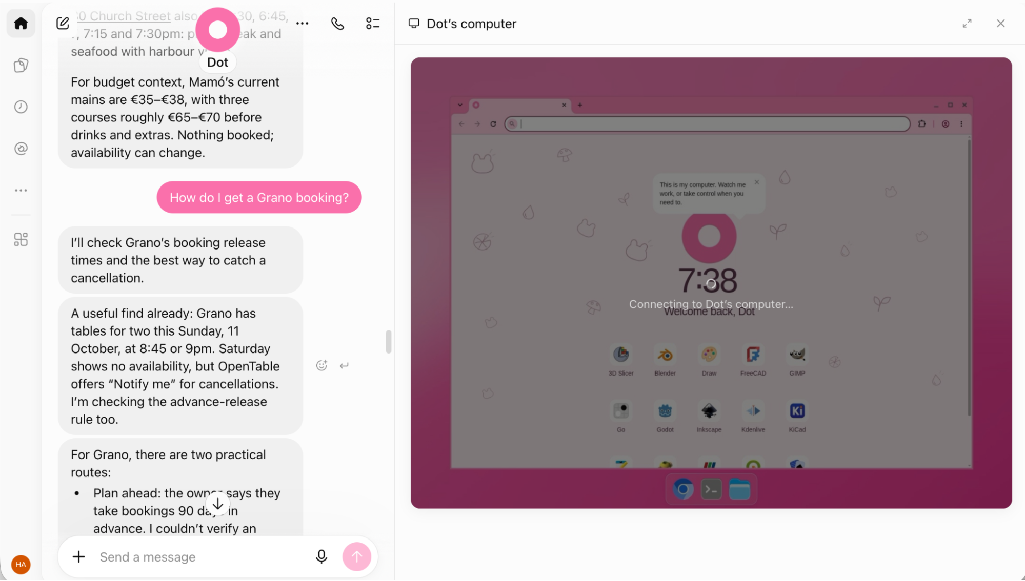 ChatGPT dots connecting to a computer