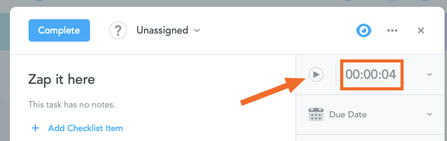 Detailed task view
