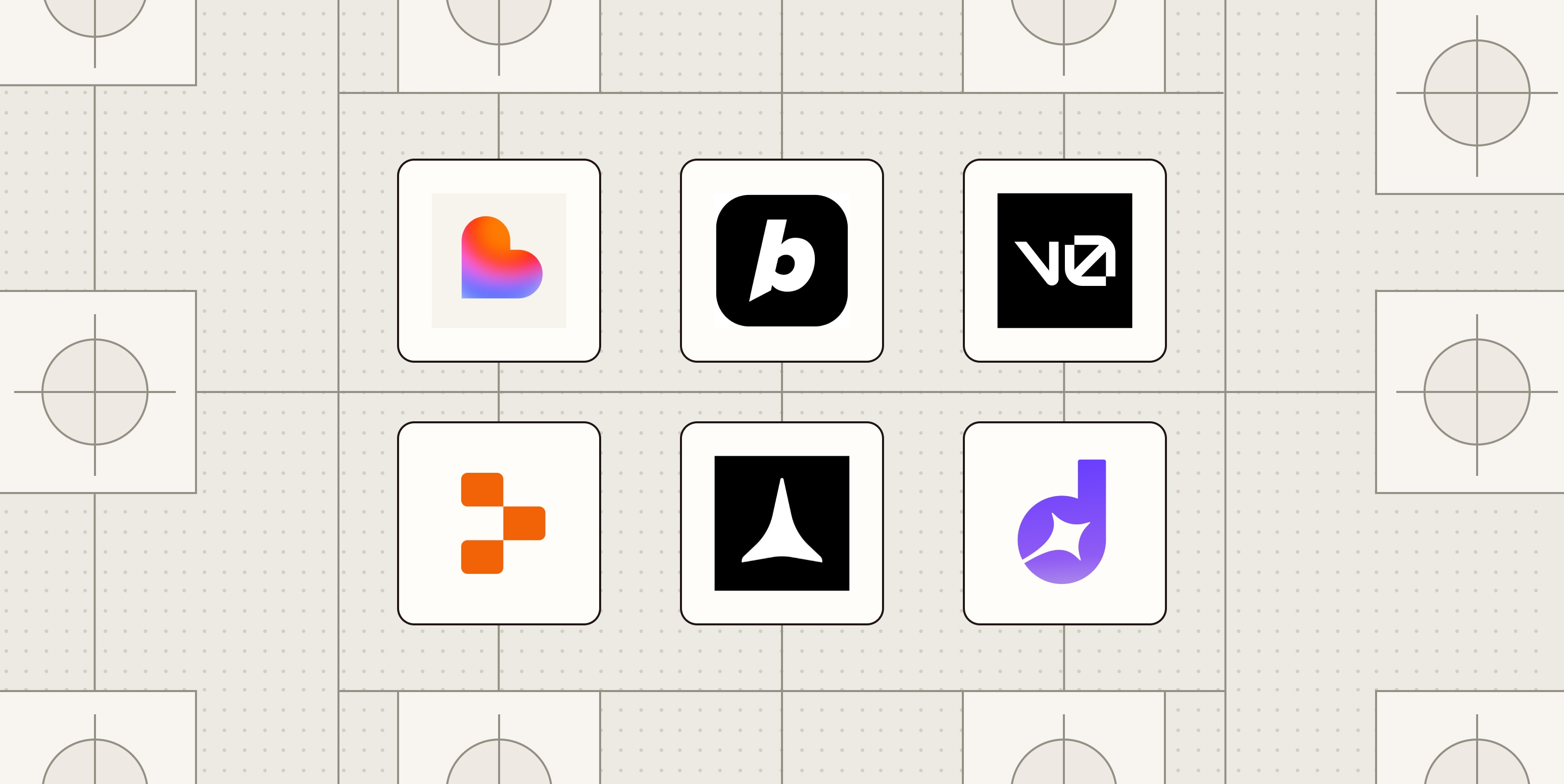 Hero image with the logos of the best vibe coding tools