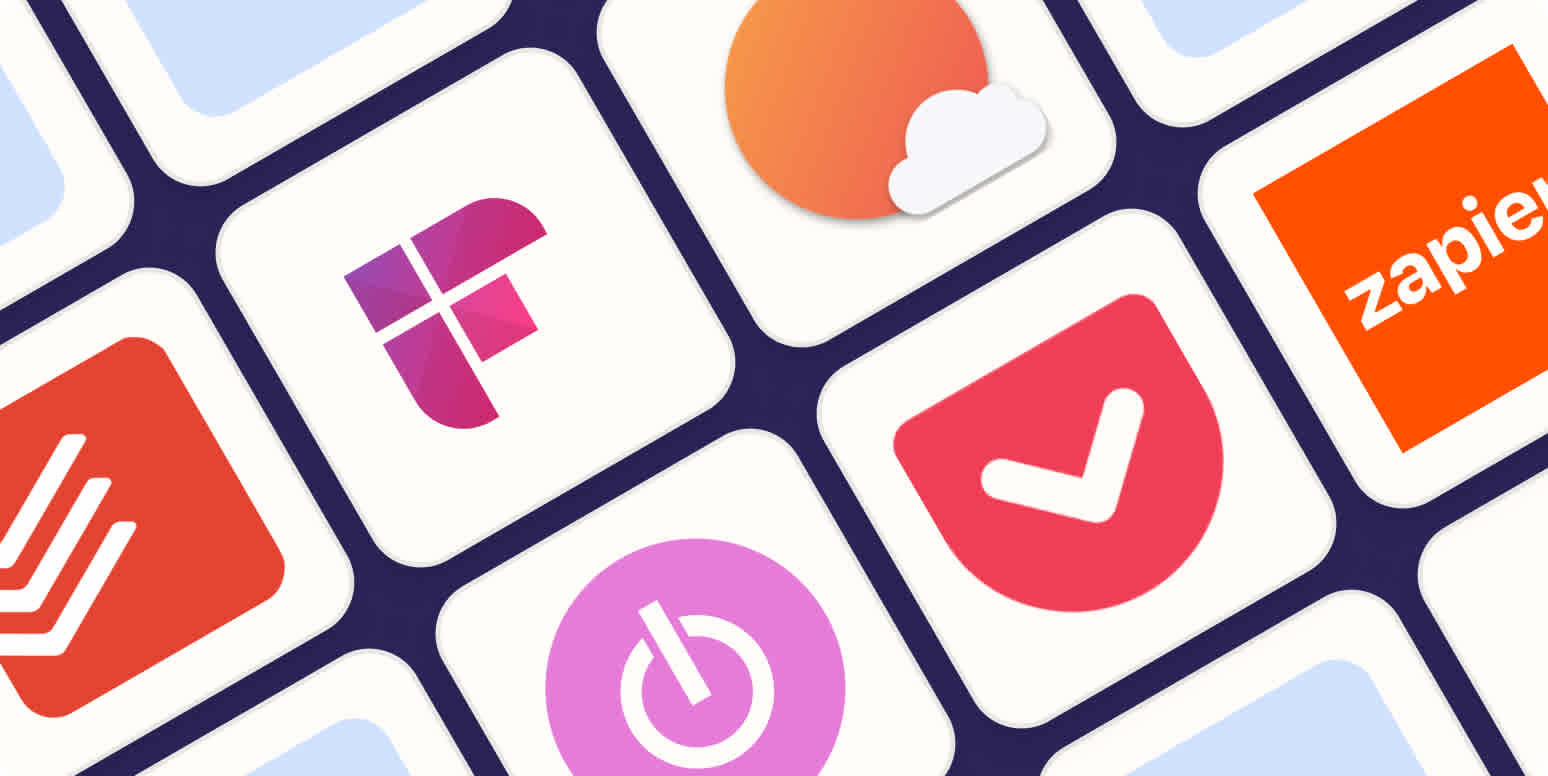 Hero image with the logos of the best productivity apps