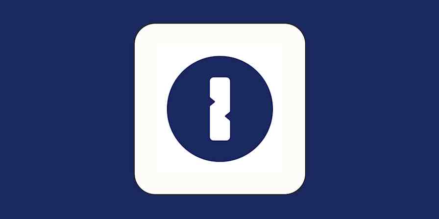 Hero image with the 1Password logo