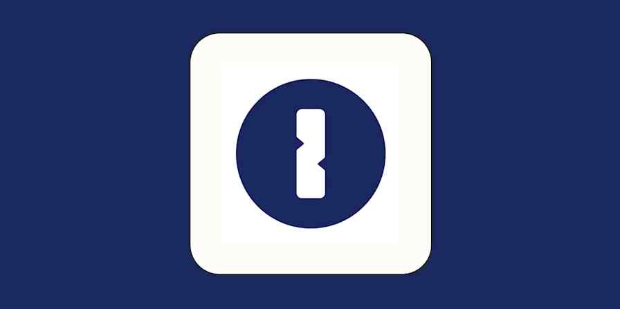 Hero image with the 1Password logo