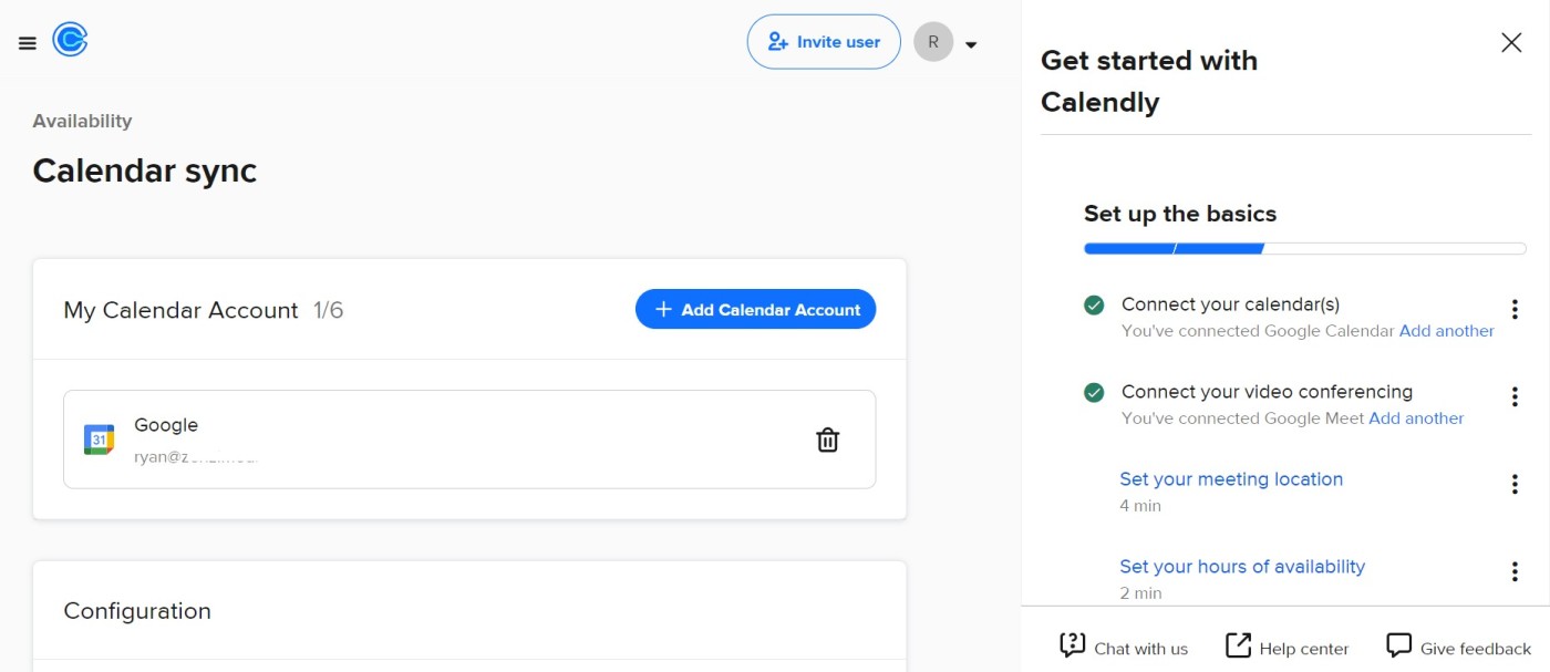 Calendly's onboarding checklist
