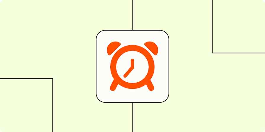 Hero image with an icon of an alarm clock