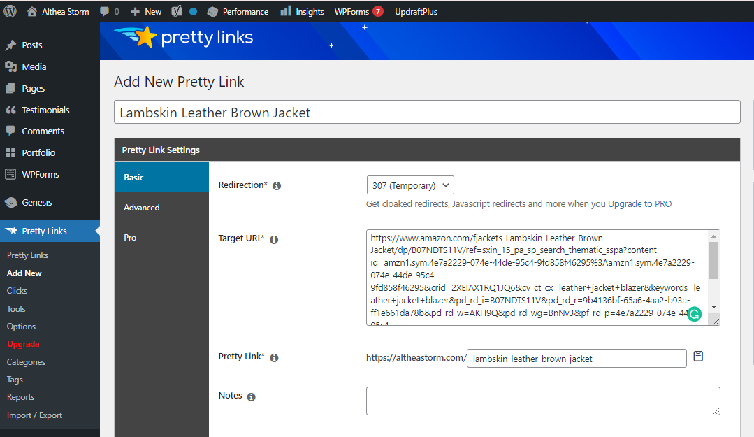 Pretty Links, a Wordpress plugin for shortening affiliate links