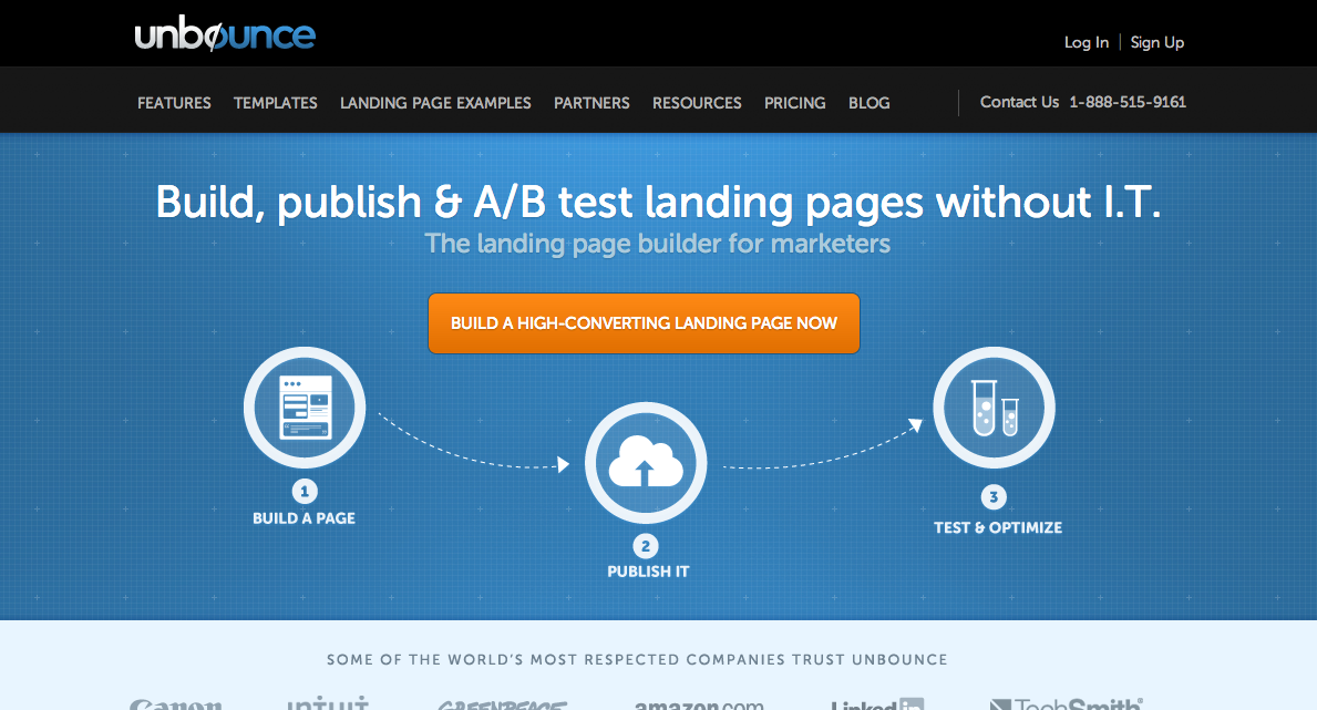 Unbounce makes it easy to launch your landing pages with an easy design editor plus a library of templates, designed and tested for conversions.