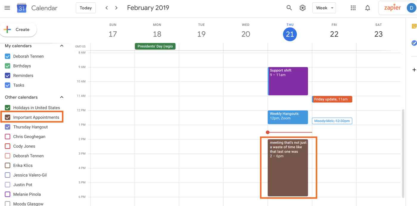 Sharing My Google Calendar Customize and Print