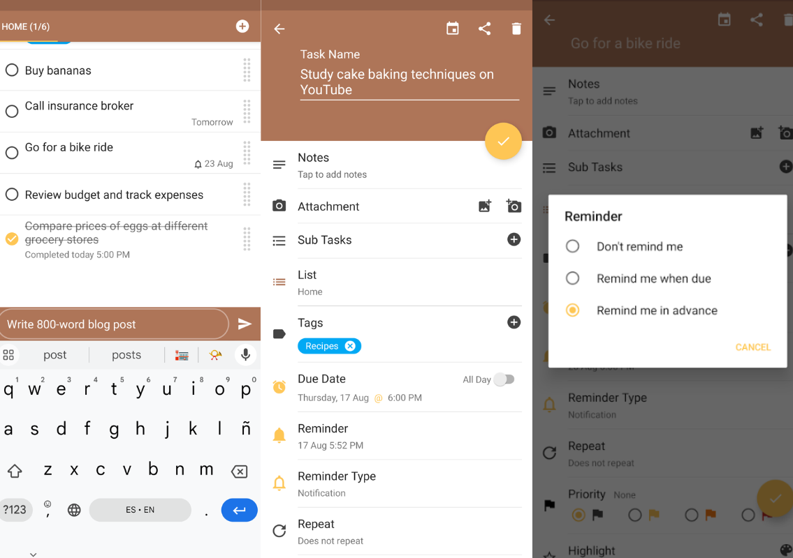 Tasks, our pick for the best value Android to-do list app