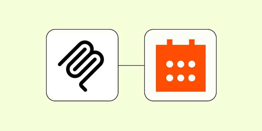 A hero image of the Zapier MCP logo connected to an orange calendar icon on a light yellow background.