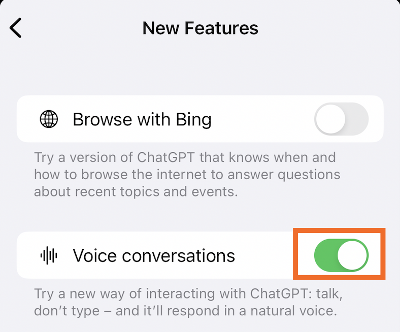 Now you can chat with ChatGPT using your voice