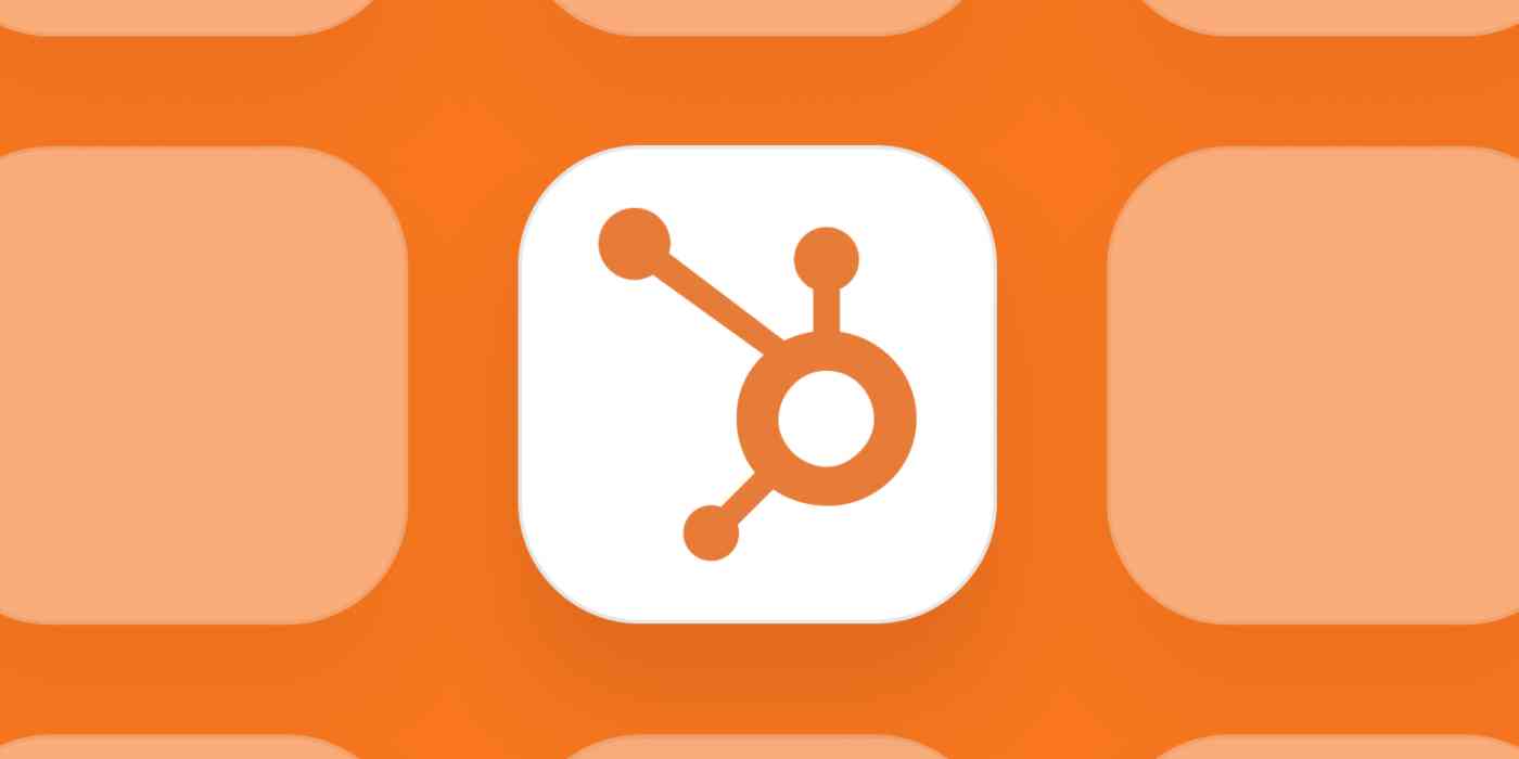Hero image for app of the day with the HubSpot logo on an orange background