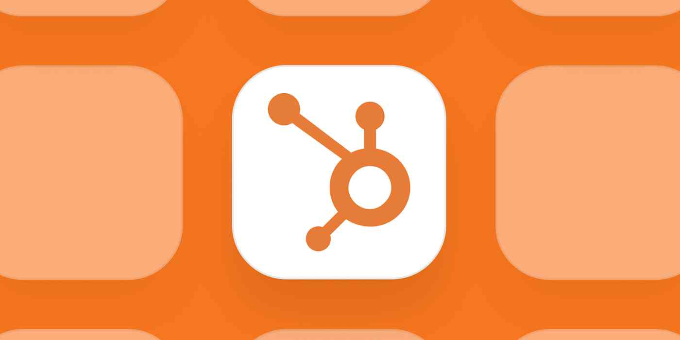 Hero image for app of the day with the HubSpot logo on an orange background