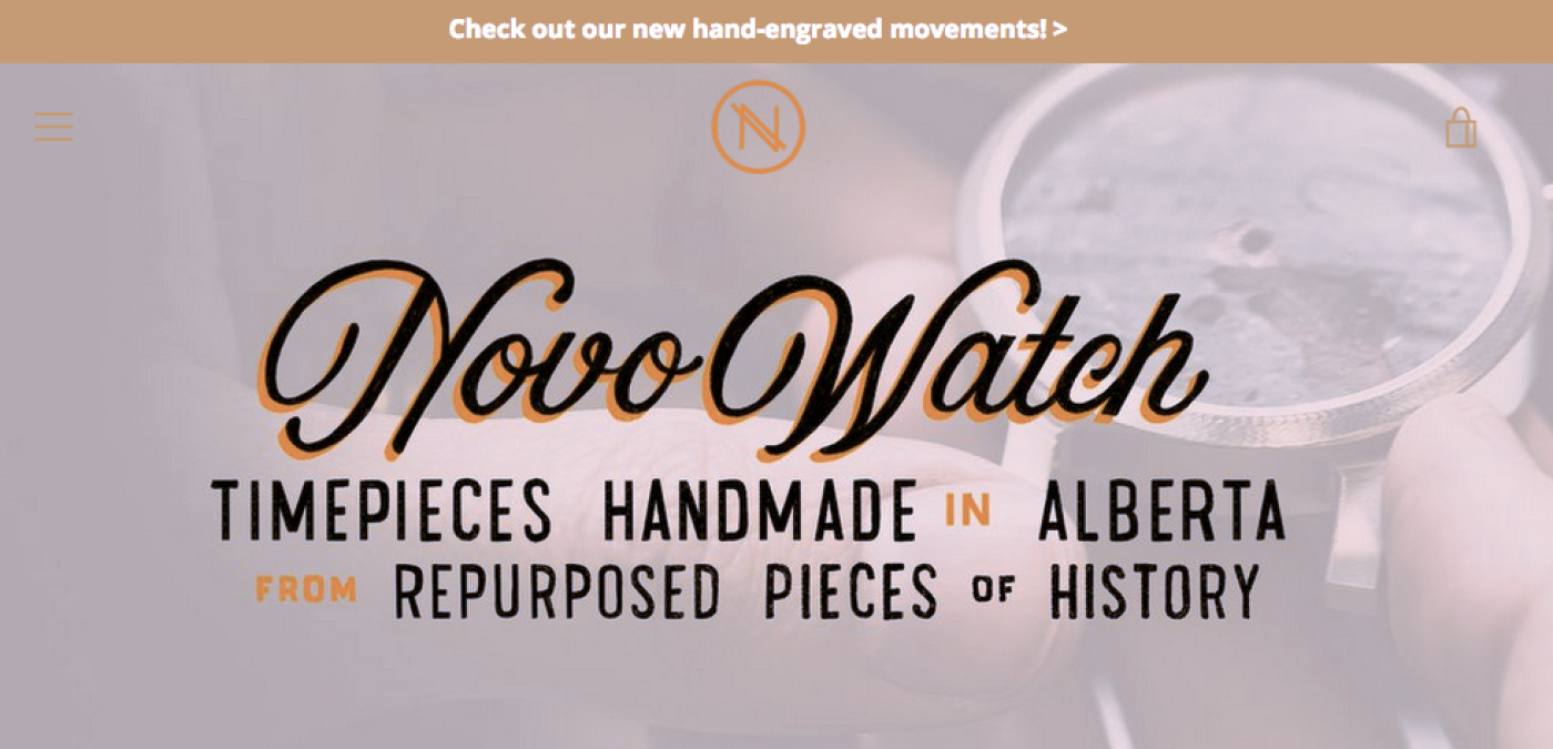 Screenshot of NOVO Watch Home Page