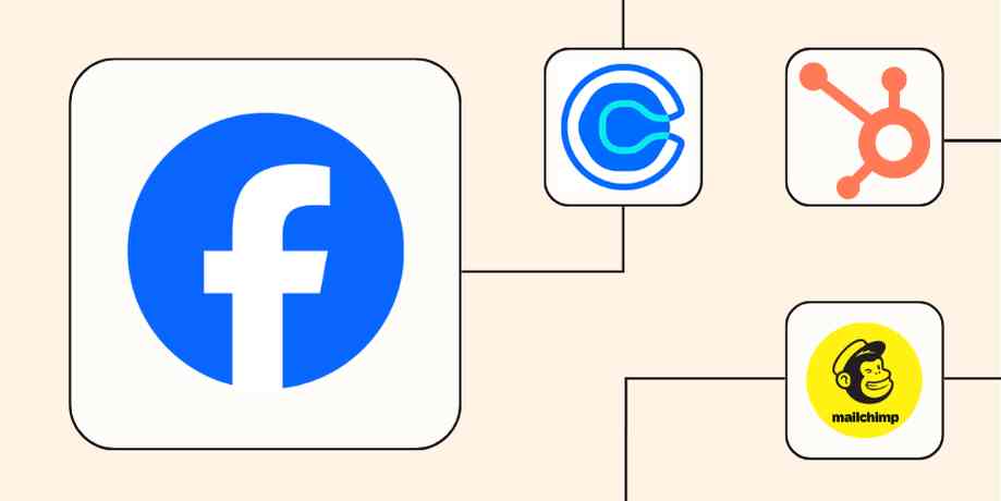 Facebook Conversions (for Business admins) logo connected to icons representing audience segmentation, leads, and sales funnels.