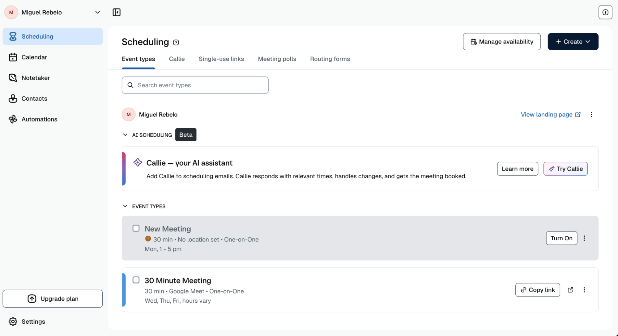 Calendly, notre choix pour la meilleure application de planification de réunions pour la gestion de réunions de bout en bout.