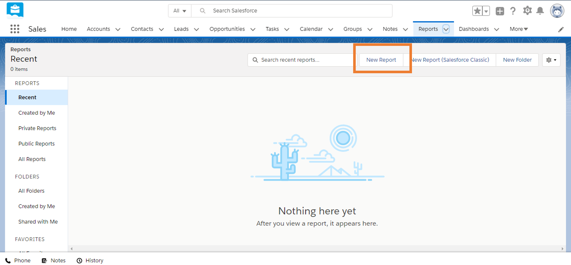 Create new report