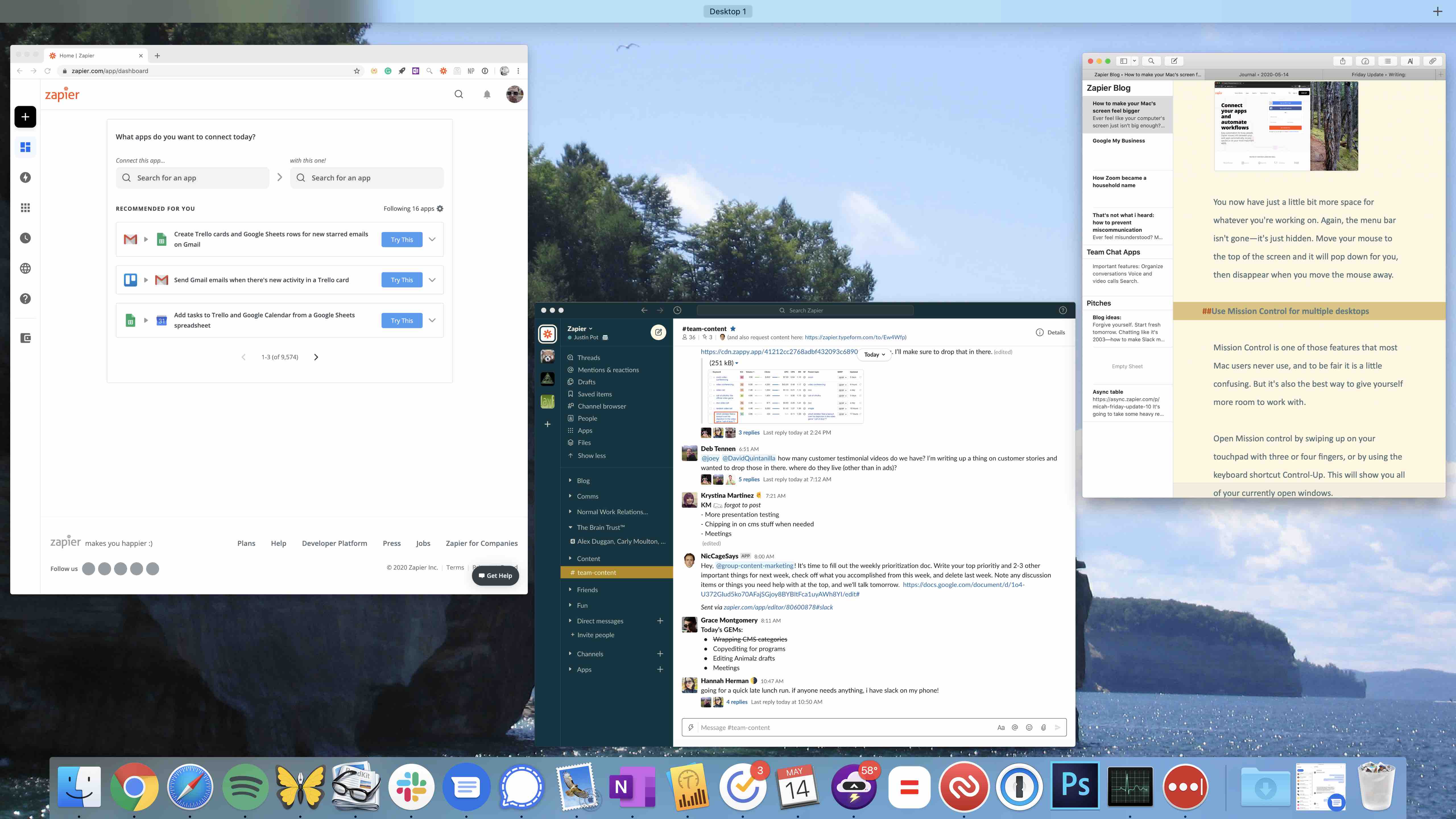 Mission Control in macOS