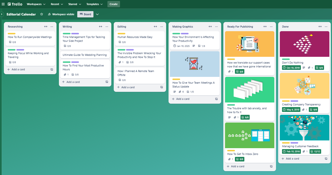 A Trello board