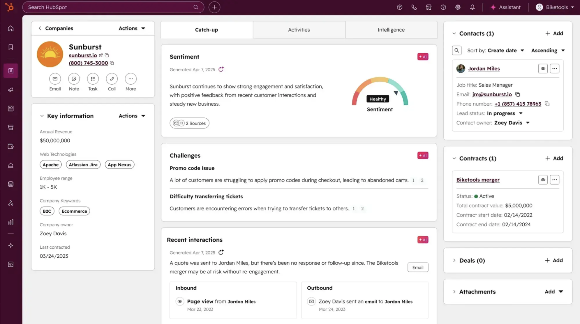 HubSpot, our pick for the best customer success tool for unified CRM