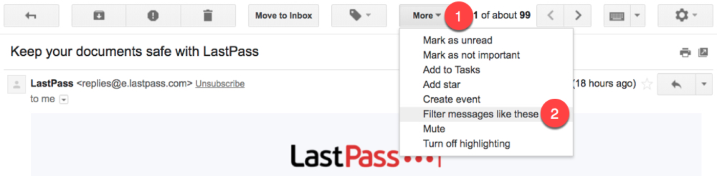 Filter Gmail messages