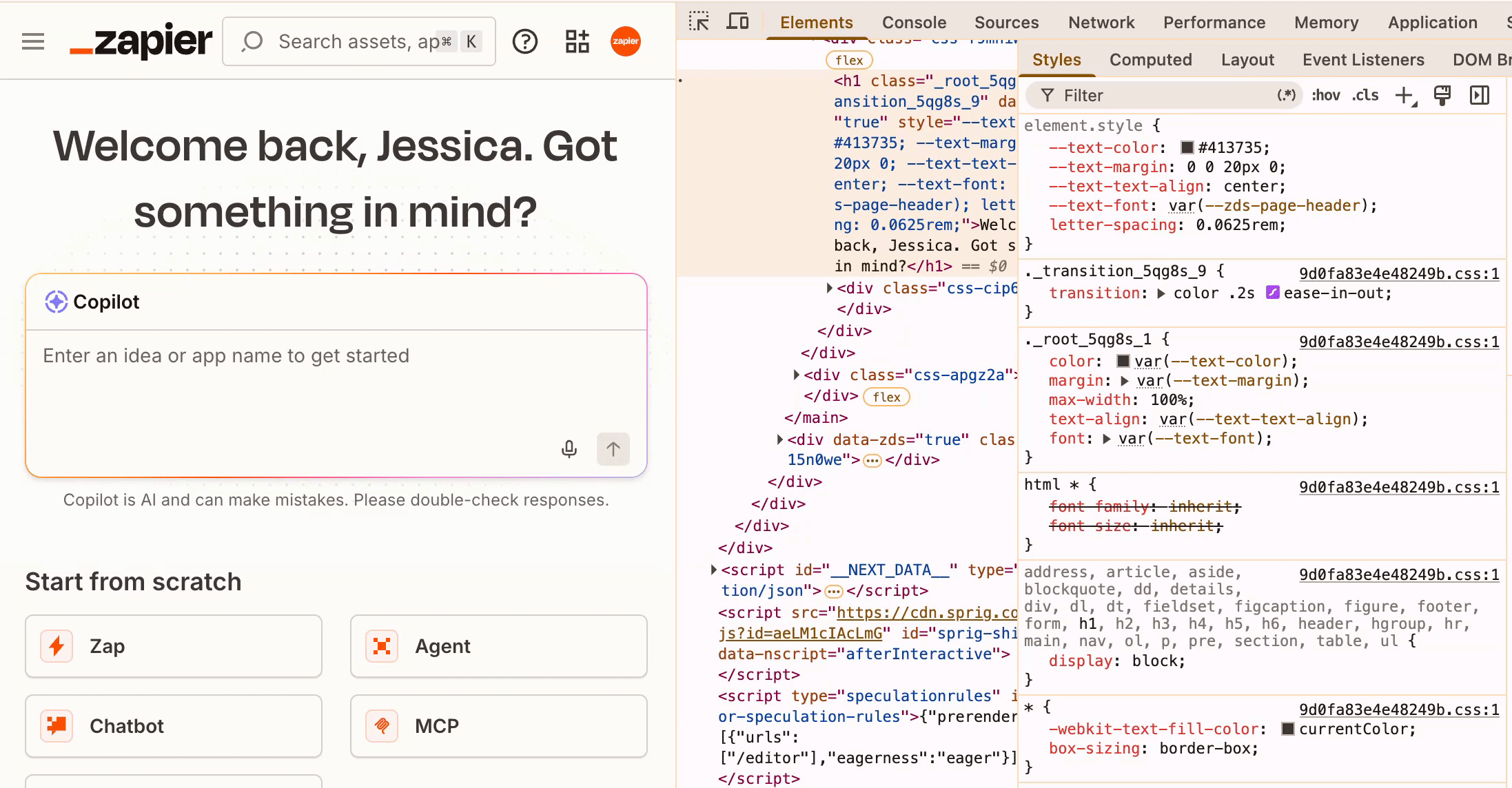Demo of how to temporarily delete a Chrome webpage element using Inspect Element.