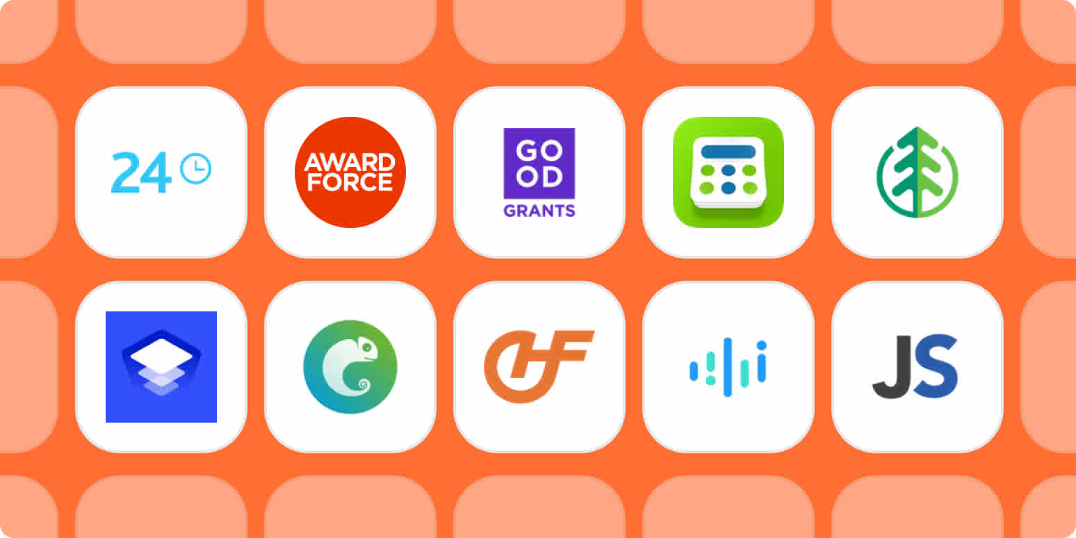 Launch logos on an orange background