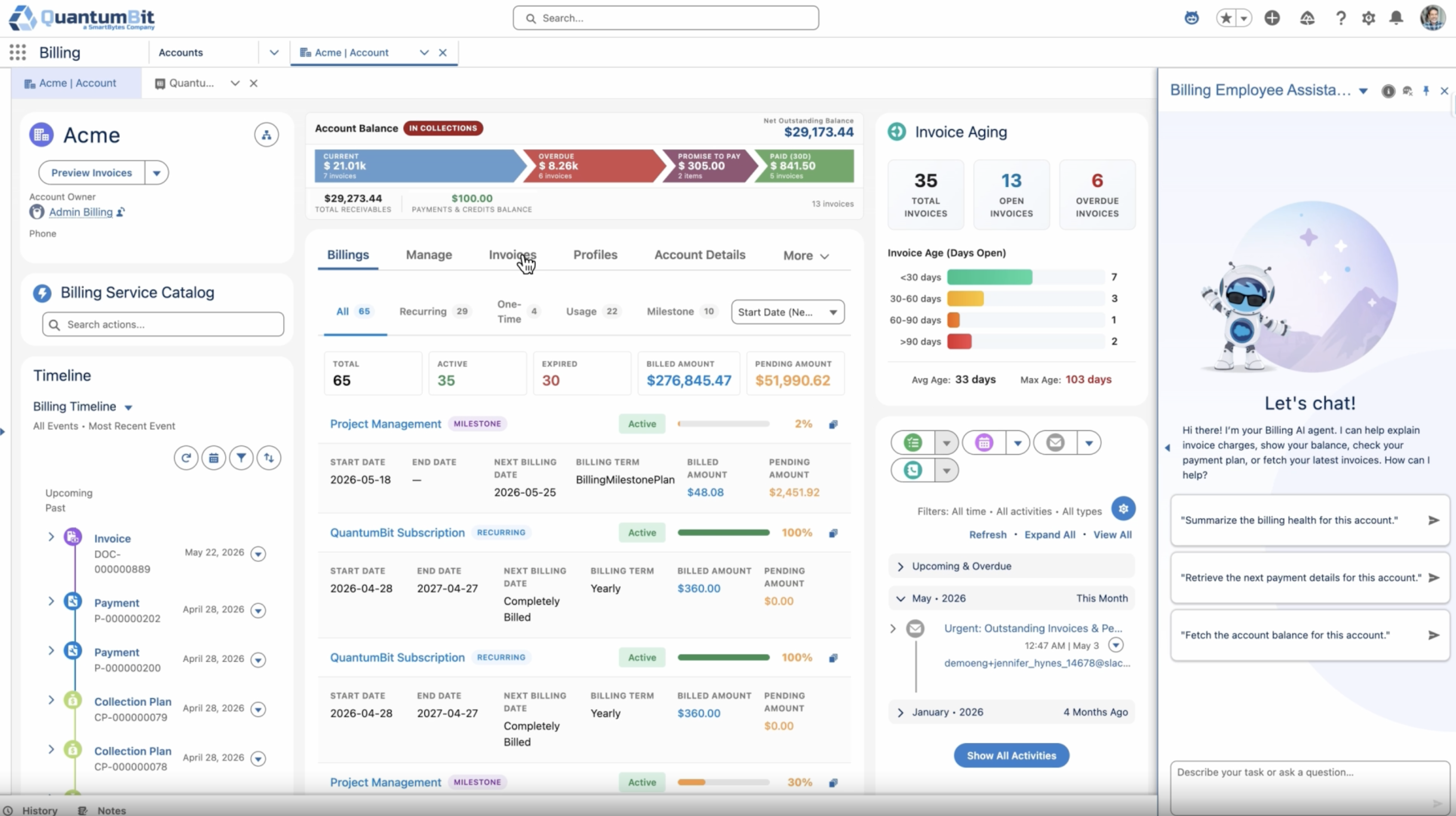 A screenshot of Salesforce, a CPQ software vendor.