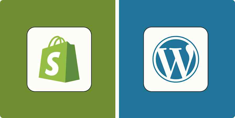 Hero image with the logos of Shopify and WordPress