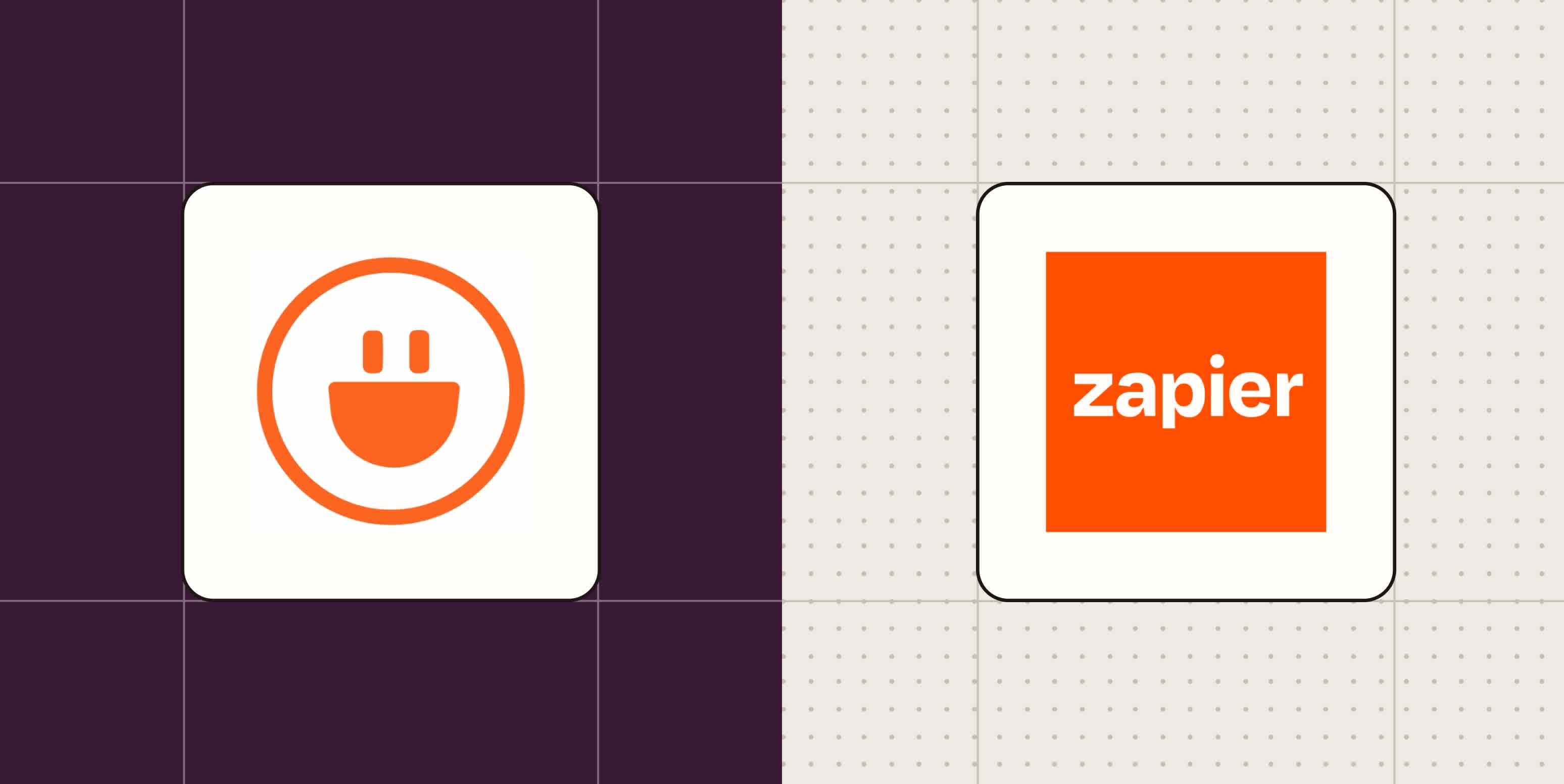 Hero image with the logos of Integrately and Zapier