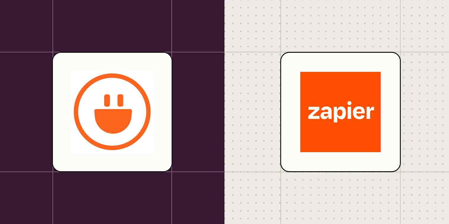 Hero image with the logos of Integrately and Zapier