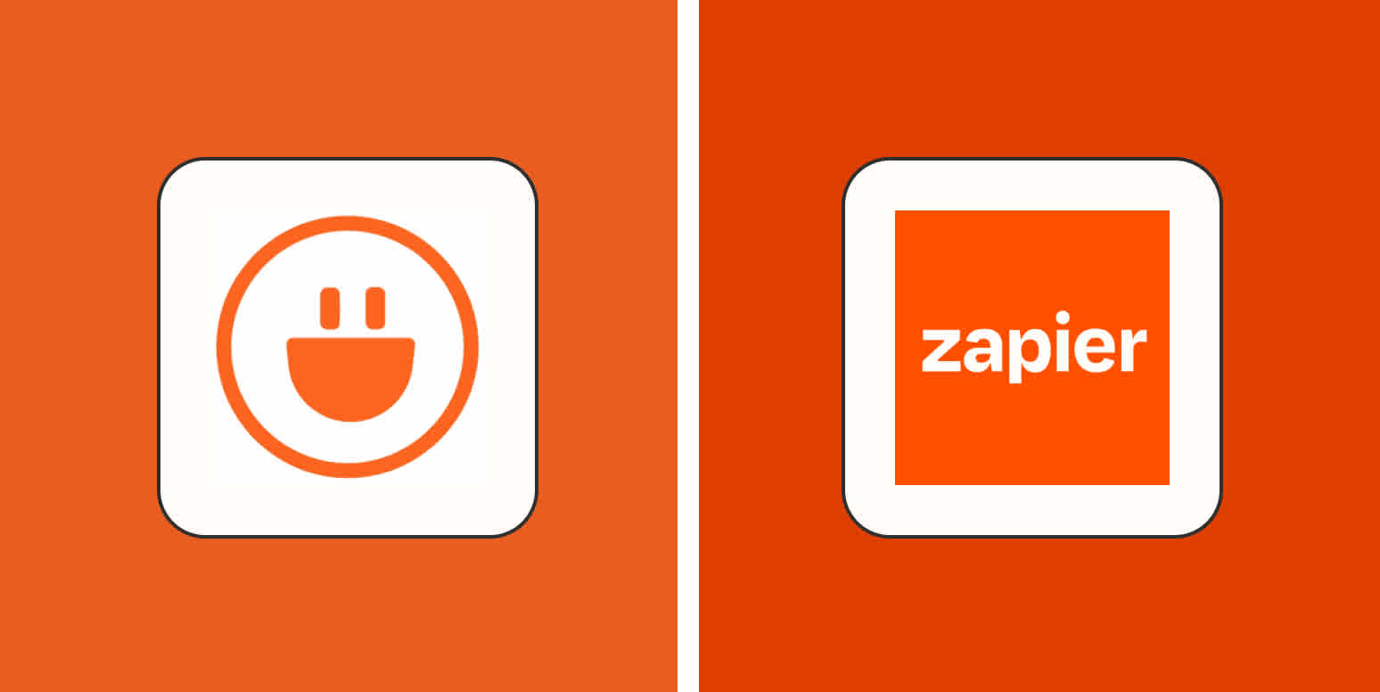 Hero image with the logos of Integrately and Zapier