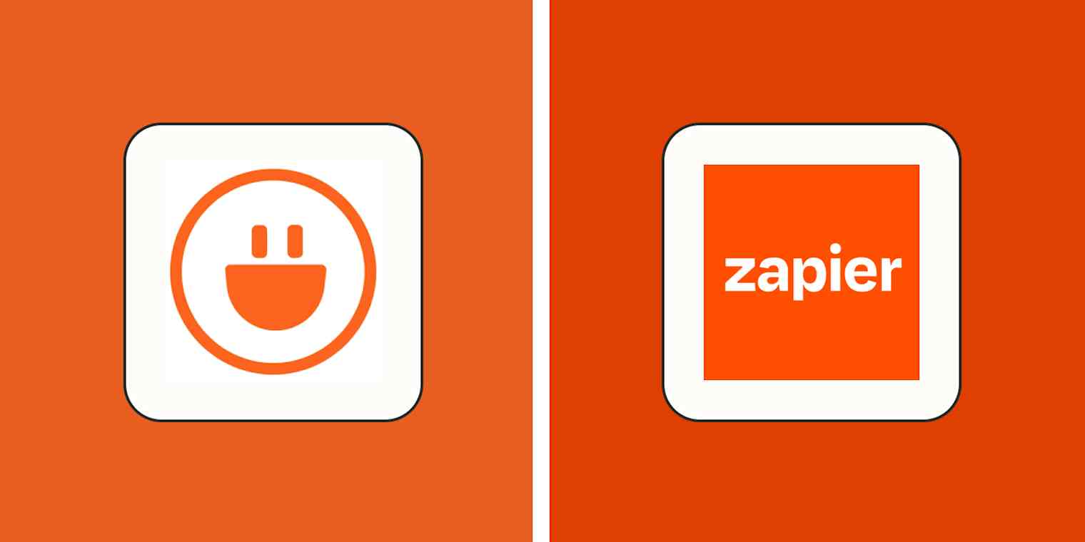 Hero image with the logos of Integrately and Zapier