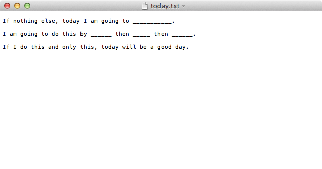 one task today