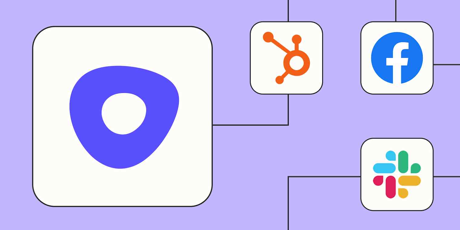 A hero image of the Outreach app logo connected to other app logos on a light purple background.