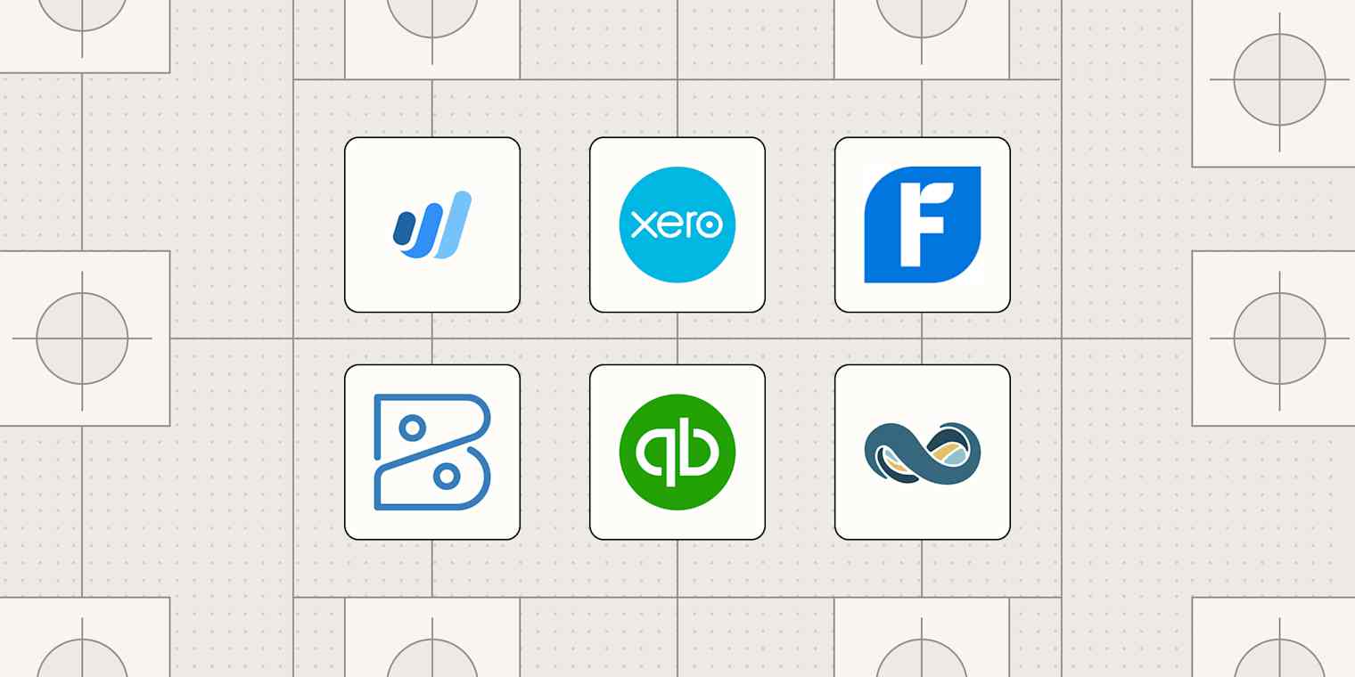 Hero image with the logos of the best QuickBooks alternatives
