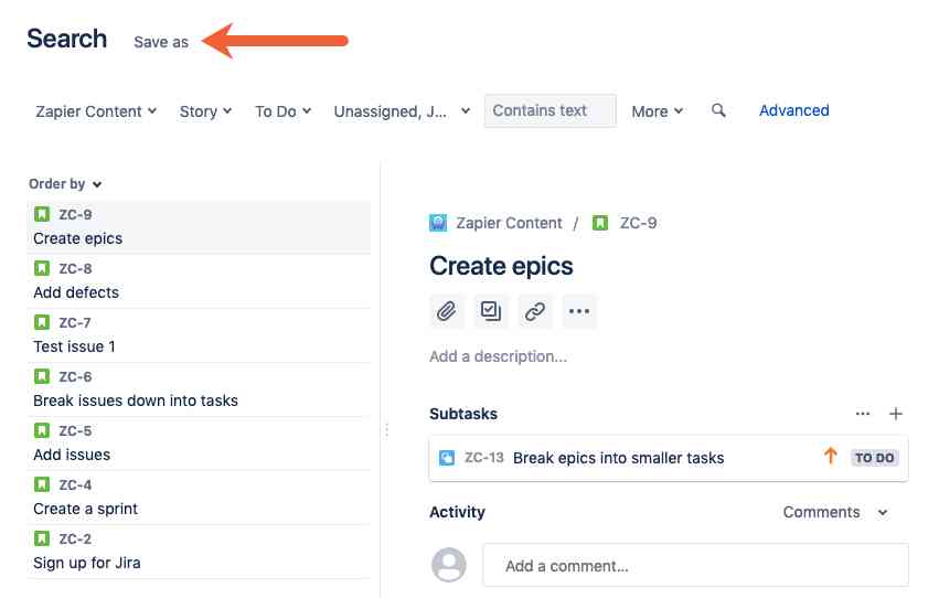 How to Create a Filter in Jira