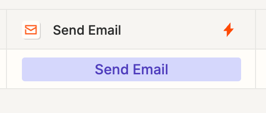 Screenshot of send email button