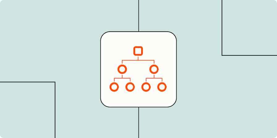 Hero image with an icon representing an org chart