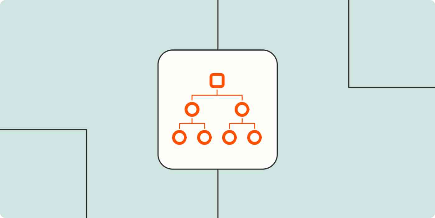 Hero image with an icon representing an org chart