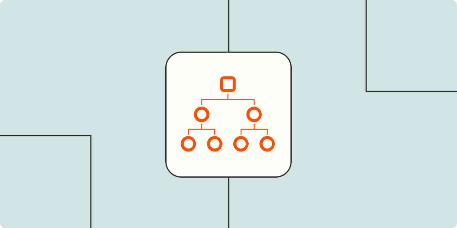 Hero image with an icon representing an org chart